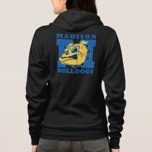 Women's Madison Bulldogs Zip Hoodie - deep gray