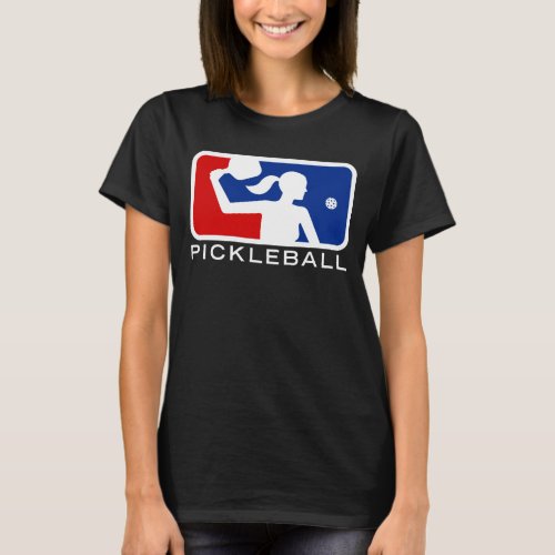 Womens Major League Pickleball T_shirt Black