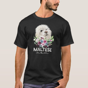 Womens Maltese  Dog Mom T-Shirt
