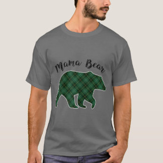 Womens Mama Bear Christmas Pajama Plaid Buffalo Fa T-Shirt