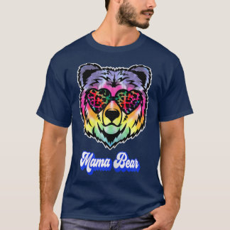 Womens Mama Bear Funny Cute Mom Mother  T-Shirt