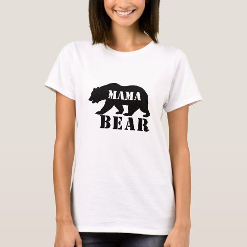 Womens Mama Bear Graphic T_shirt Design