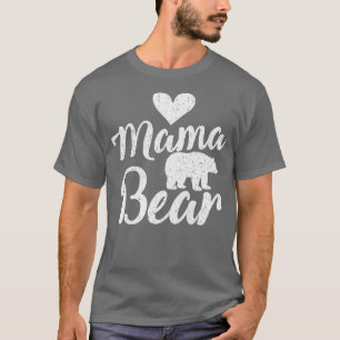 Womens Mama Bear Heart Love Family Matching Mom Gi T-Shirt