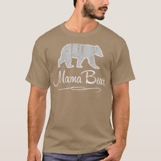Womens Mama Bear Shirt Graphic Tee Matching Family