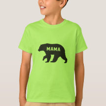 Womens Mama Bear T Shirt Cute Funny Best Mom of Bo