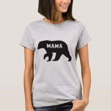 Womens Mama Bear T Shirt Cute Funny Best Mom of Bo