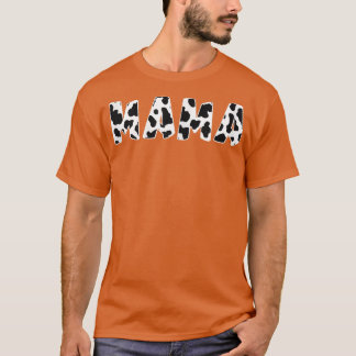 Womens Mama Cow Print Cow Pattern Farmer Mom Mothe T-Shirt