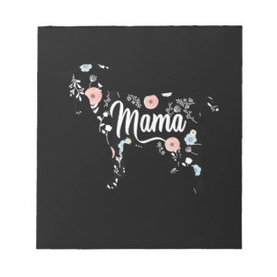 Womens Mama Goat Floral Mom Lover Mor Grandma Notepad