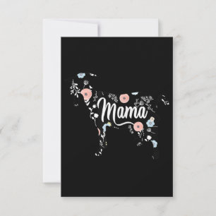 Womens Mama Goat Floral Mom Lover Mor Grandma Thank You Card