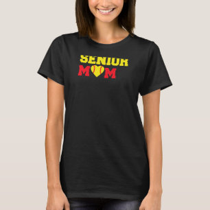 Womens Mama High School Grade Senior Softball Mom T-Shirt