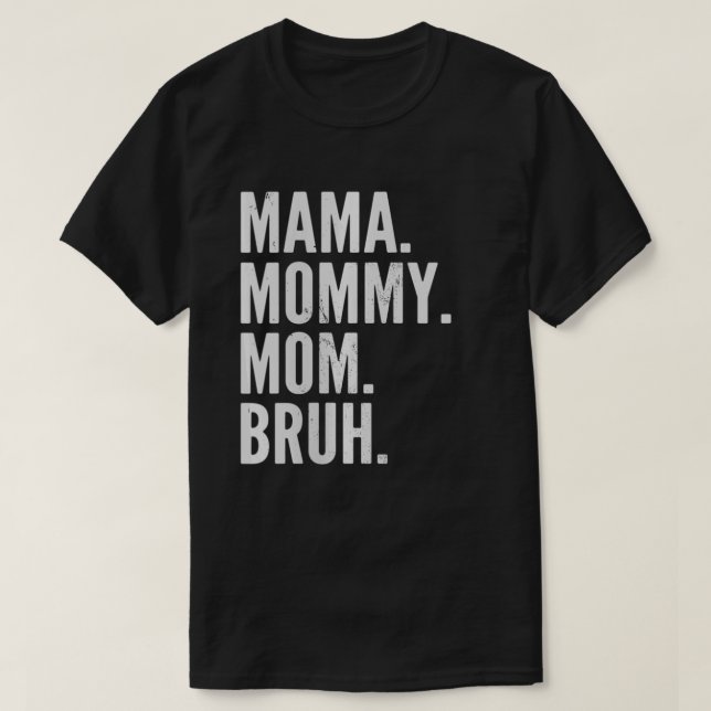 Womens Mama Mommy Mom Bruh Light VNeck  T-Shirt (Design Front)