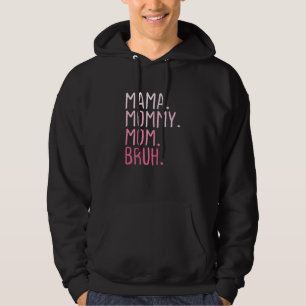 Womens Mama Mommy Mom Bruh Mommy And Me Mom Retro Hoodie