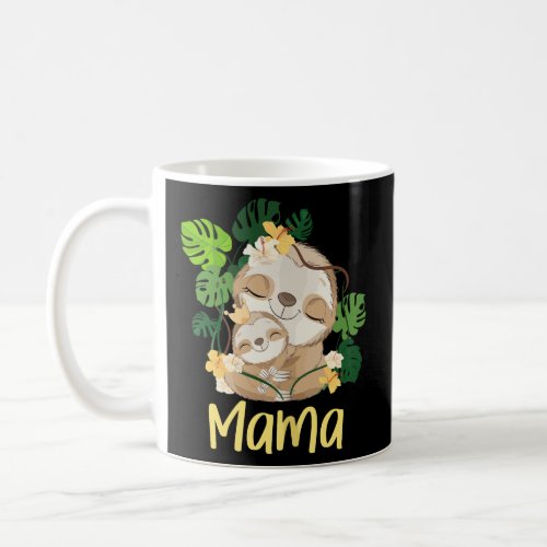 Womens Mama Sloth _ Cute Sloth Mother Mom  Coffee Mug