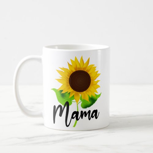 Womens Mama Sunflower Mom Life Sunshine For Women Coffee Mug