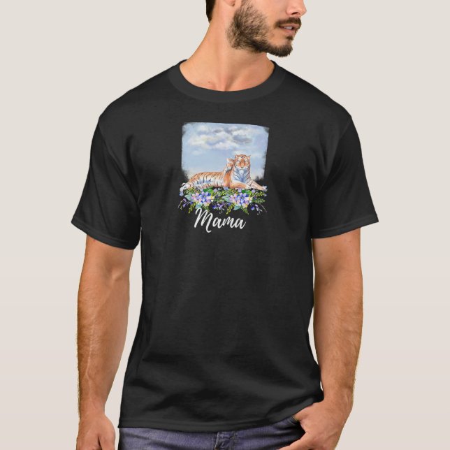 Womens Mama Tiger New Mom Cute Mommy  For Mothers  T-Shirt (Front)