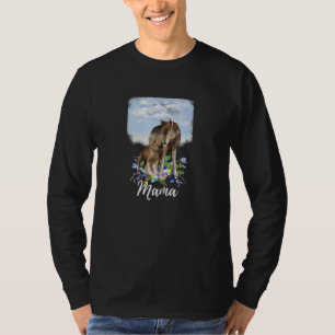 Womens Mama Wolf New Mom Cute Wolves Pack Mommy Mo T-Shirt