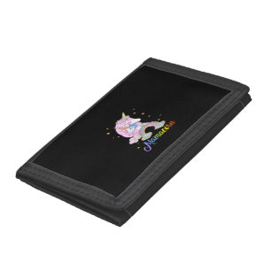 Womens MamaCorn Mom Funny Unicorn Mother's Day Gif Tri-fold Wallet