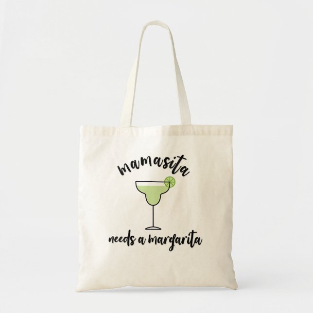 Womens Mamasita Needs a Margarita Funny Mom Life V Tote Bag (Front)