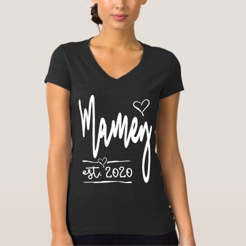 Womens Mamey Est 2020 _ Mommy Gift T_Shirt