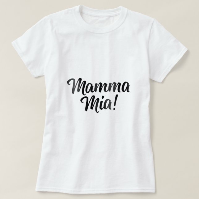 Womens Mamma Mia Cute Italian T-Shirt (Design Front)