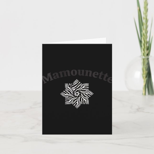 Womens Mamounette, Mommy In French, New Moms, Baby Card (Front)