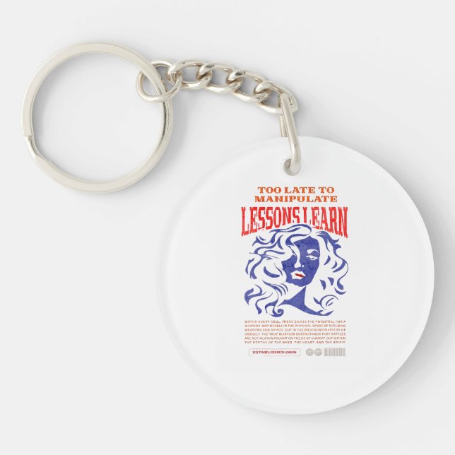 WOMEN'S MANIPULATE LESSONS LEARN ACRYLIC KEYCHAIN  (Front)