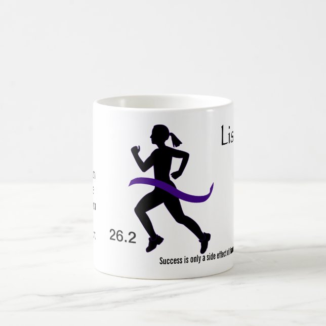 Women's Marathon Mug with Purple Ribbon (Center)