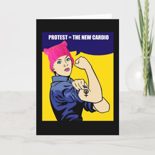Womens March Cardio Customizable Birthday Card
