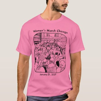 Women's March Chicago Men's Tee by Nathan_Tolzmann_Art at Zazzle