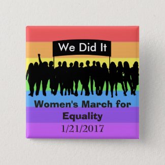 Women's March for Equality Protest Magnet Button