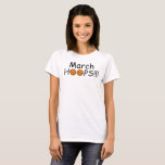 Women&#39;s March Hoops Orange Basketballs T-shirt at Zazzle