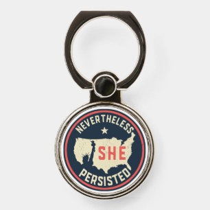Womens March Lady Liberty She Persisted Phone Ring Stand
