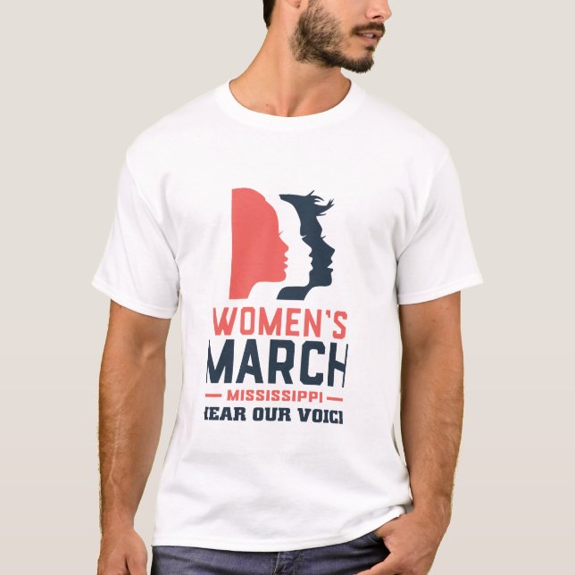 Women's March Mississippi Hear Our Voice T-Shirt (Front)
