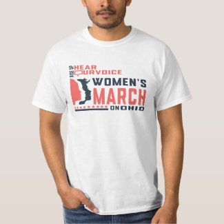 Women's march Ohio Rise up Hear our voice T-Shirt