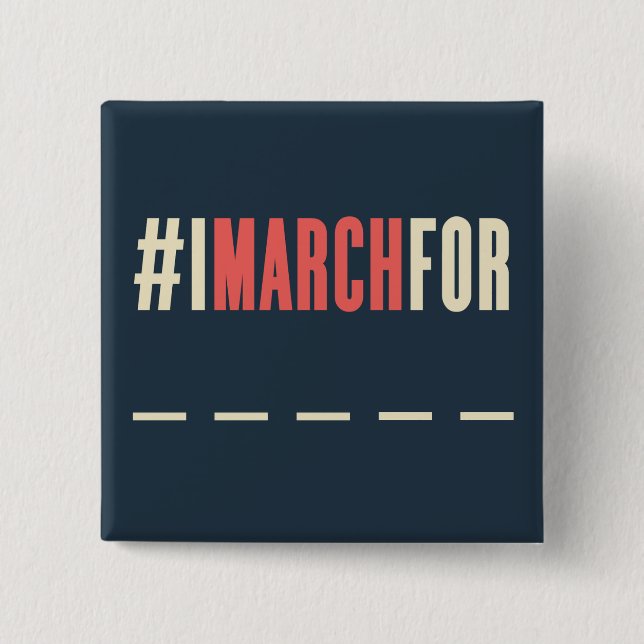 Women's March On America Pinback Button (Front)