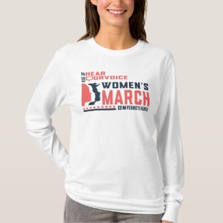 Women's march On Pennsylvania Rise up Hear our voi T-Shirt