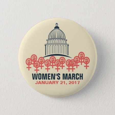Women's March On Washington Solidarity Pinback Button