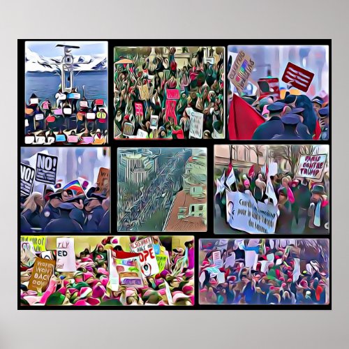 Womens March Poster Collage