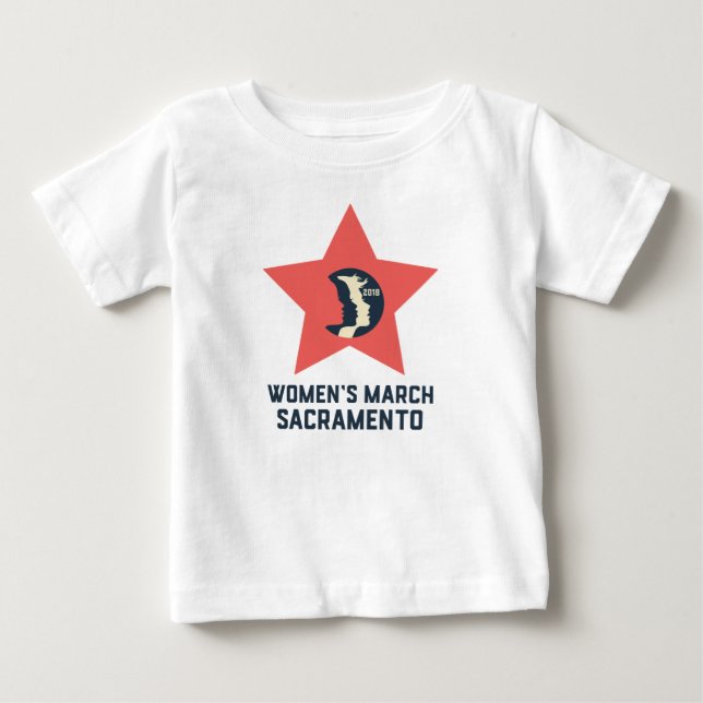 Women's March Sacramento Baby 3/4 Sleeve T-Shirt (Front)