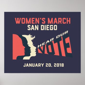 Women's March San Diego Official March Poster by womensmarchsandiego at Zazzle