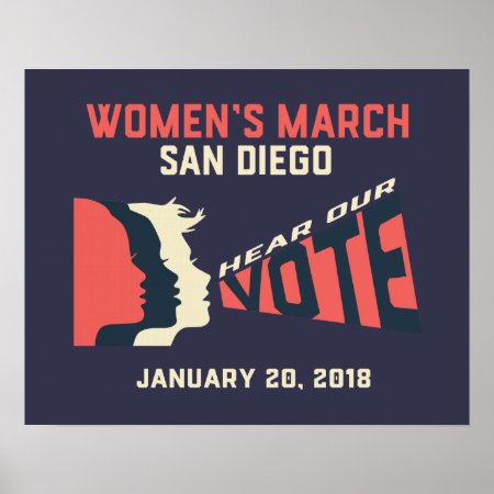 Women's March San Diego Official March Poster