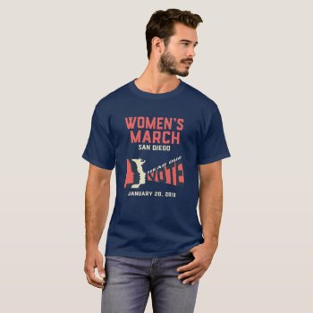 Women's March San Diego Official March T-shirt by womensmarchsandiego at Zazzle