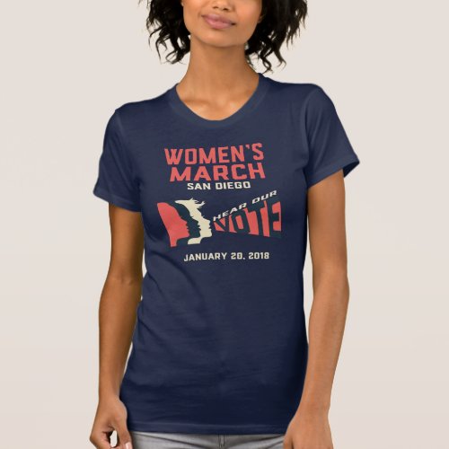 Womens March San Diego Official T_shirt