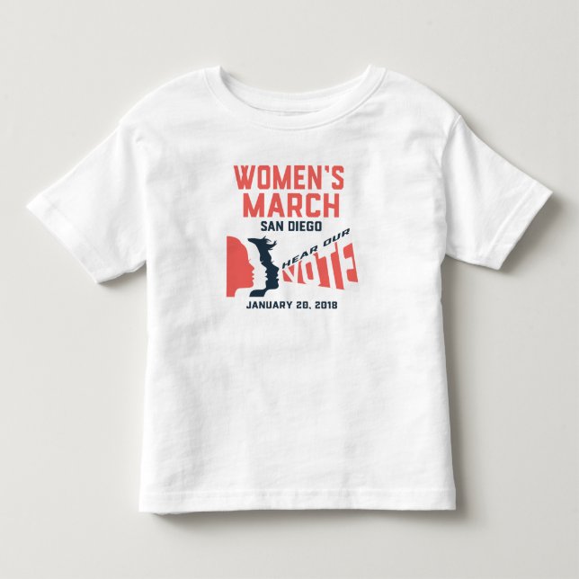 Women's March San Diego Official Toddler T-shirt (Front)