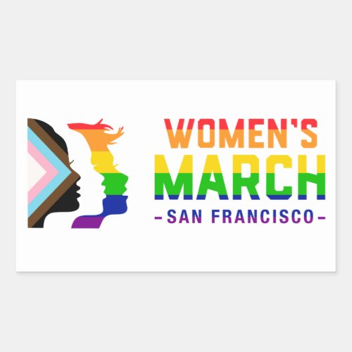 Womens March SF Pride Rectangular Sticker