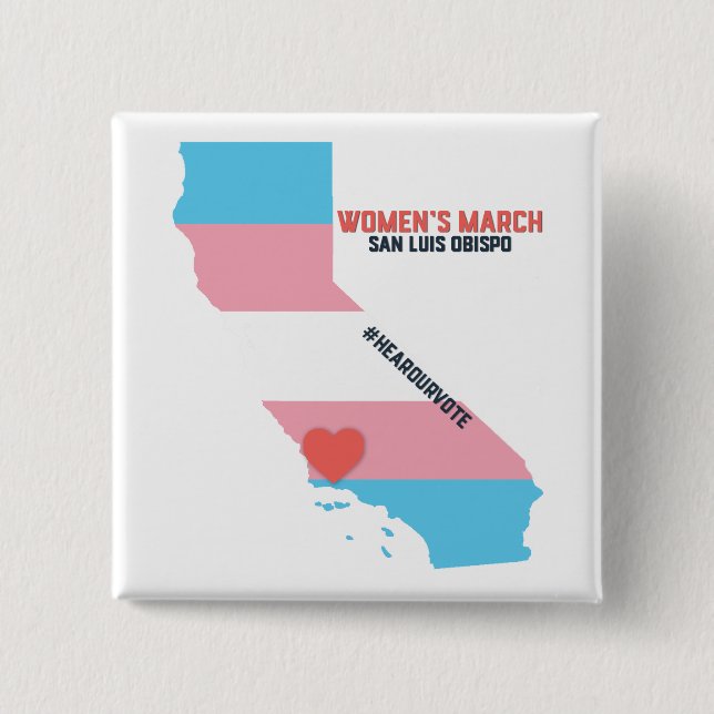 Women's March SLO January Event Button (Front)