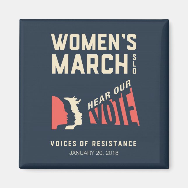 Women's March SLO January Event Magnet (Front)