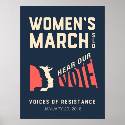 Womens March SLO January Event Poster
