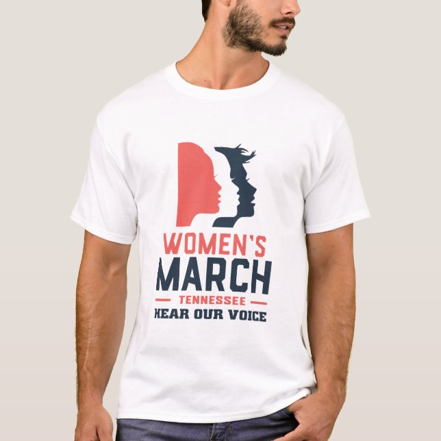 Women's March Tennessee Hear Our Voice T-Shirt (Front)