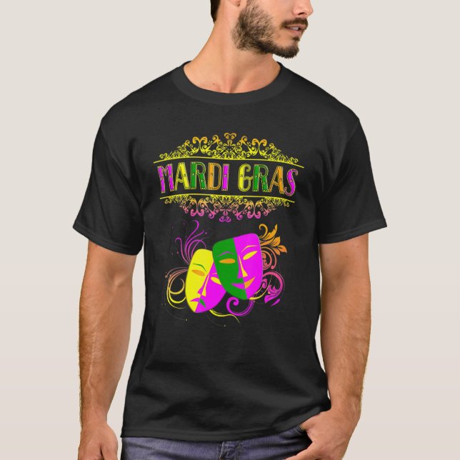 Womens Mardi Gras Mask Mardi Gras Outfit For Women T-Shirt (Front)